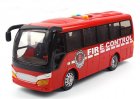 Large Scale Kids Red Plastic Fire Engine Coach Bus Toy