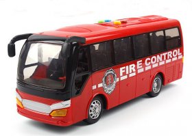 Large Scale Kids Red Plastic Fire Engine Coach Bus Toy