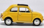 Yellow / Red / Blue 1:24 Scale Bburago Diecast Fiat 500F Model