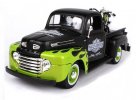 1:24 Scale MaiSto Black-Green Diecast Ford F1 Pickup Truck Model