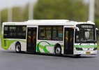 1:43 Scale White-Green Diecast Sunwin Shanghai City Bus Model