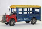 Green / Blue Large Scale Tinplate Vintage School Bus Model