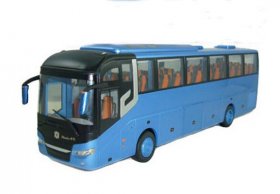 1:43 Scale Blue / Red Diecast Zhongtong Tour Bus Model