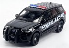 Kids 1:36 Scale Welly Black Police Diecast Ford Explorer Toy