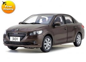 White / Gray 1:18 Scale Diecast Peugeot 301 Model