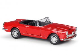 Red 1:24 Scale Welly Diecast 1960 Alfa Romeo 2600 Spider Model