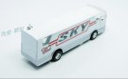 Diecast White Opening Bus Door Kids Toy Tour Bus