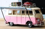 Blue / Red Medium Scale Tinplate VW Motor Homes Bus Model