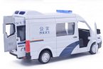 White-Blue Kids 1:36 Police Diecast Mercedes-Benz Sprinter Toy