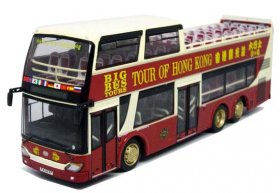 1:76 Scale Cabrio Style Hong Kong Tour Double-Deck Bus Model