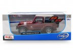 1:18 White /Wine Red /Black Diecast Jeep Wrangler Sahara Model