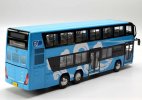 Blue 1:43 Scale Diecast Foton AUV Double Decker Bus Model