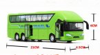 Kids 1:50 Scale Red / Green / Yellow Die-Cast Tour Bus Toy