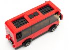 DIY Red Plastic School Bus With Bus Station Assembled