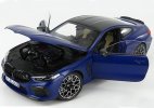 1:18 Scale Blue Diecast 2019 BMW M8 Competition Coupe Model