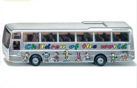 1:87 Mini Scale White SIKU Brand School Bus Toy