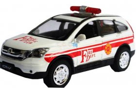 1:32 Scale Fire Dept White / Red Diecast Honda CR-V Toy