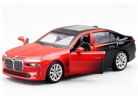 Kids 1:36 Scale Red-Black Diecast BMW I7 Toy