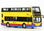 Yellow 1:76 NO.6 Diecast ADL Enviro 400 Double Decker Bus Model