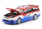 1:64 Scale Red Diecast Nissan Stagea R34 Wagon Model