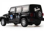 White / Black Police Kids 1:32 Diecast Jeep Wrangler Toy