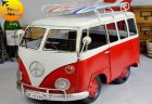 1:10 Large Scale Tinplate Red / Blue Retro Style VW Bus Model