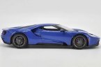 1:18 Scale Silver / Blue Maisto 2017 Diecast Ford GT Model