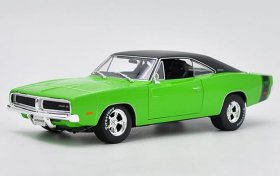 1:18 Scale Green MaiSto Diecast 1969 Dodge Charger R/T Model