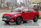 Red 1:18 Scale Diecast 2021 BYD Tang DM-i SUV Model