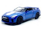 White / Blue 1:32 Scale Kids Diecast Nissan GR-R R35 Toy