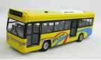 Kids Pull-Back Function Yellow / Green City Bus Toy