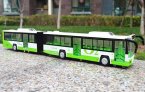 Large Scale Green /Orange / Blue Kid Diecast Articulated Bus Toy