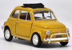 Yellow / Red 1:24 Scale Bburago Diecast Fiat 500L Model