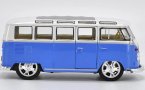 Blue-White 1:24 Scale Welly Diecast VW T1 Bus Model