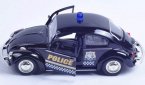 Black 1:36 Scale Kids Police Diecast VW Beetle Toy