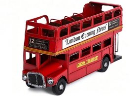 Red 12 Inch NO.12 London Sightseeing Double Decker Bus Model