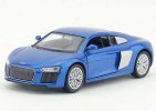 White / Blue Kids 1:36 Scale Welly 2016 Diecast Audi R8 V10 Toy