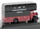 Black Mini Scale Oxford Die-Cast LMS Bedford Luton Van Model