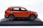 1:43 Silver / Orange Scale 2017 Diecast VW Tiguan L Model