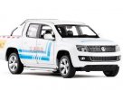 Kids 1:30 Scale White Diecast VW Amarok Pickup Truck Toy