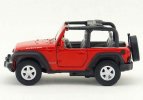 1:36 Scale Kids Welly Red Diecast Jeep Wrangler Rubicon Toy