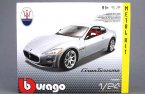 1:24 Scale Assembly Silver Diecast Maserati GranTurismo Model