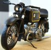 Handmade Large Scale Tinplate Black BMW Motorcycle Model