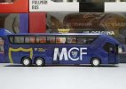 Blue Malaga F.C. Painting Kids Diecast Coach Bus Toy