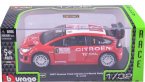 Red 1:32 Scale Bburago NO.1 Diecast 2007 Citroen C4 WRC Model