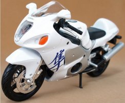 1:12 Scale White / Golden / Blue MaiSto Suzuki GSX 1300R Motor