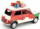 1:10 Scale Retro Christmas Theme Tinplate Mini Cooper Car Model