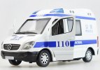 White-Blue 1:32 Diecast Mercedes-Benz Sprinter Police Van Toy