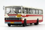 White-Red 1:64 Scale NO.351 Die-Cast BeiJing Bus Model