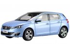 White / Blue 1:18 Scale Diecast Peugeot 308S Model